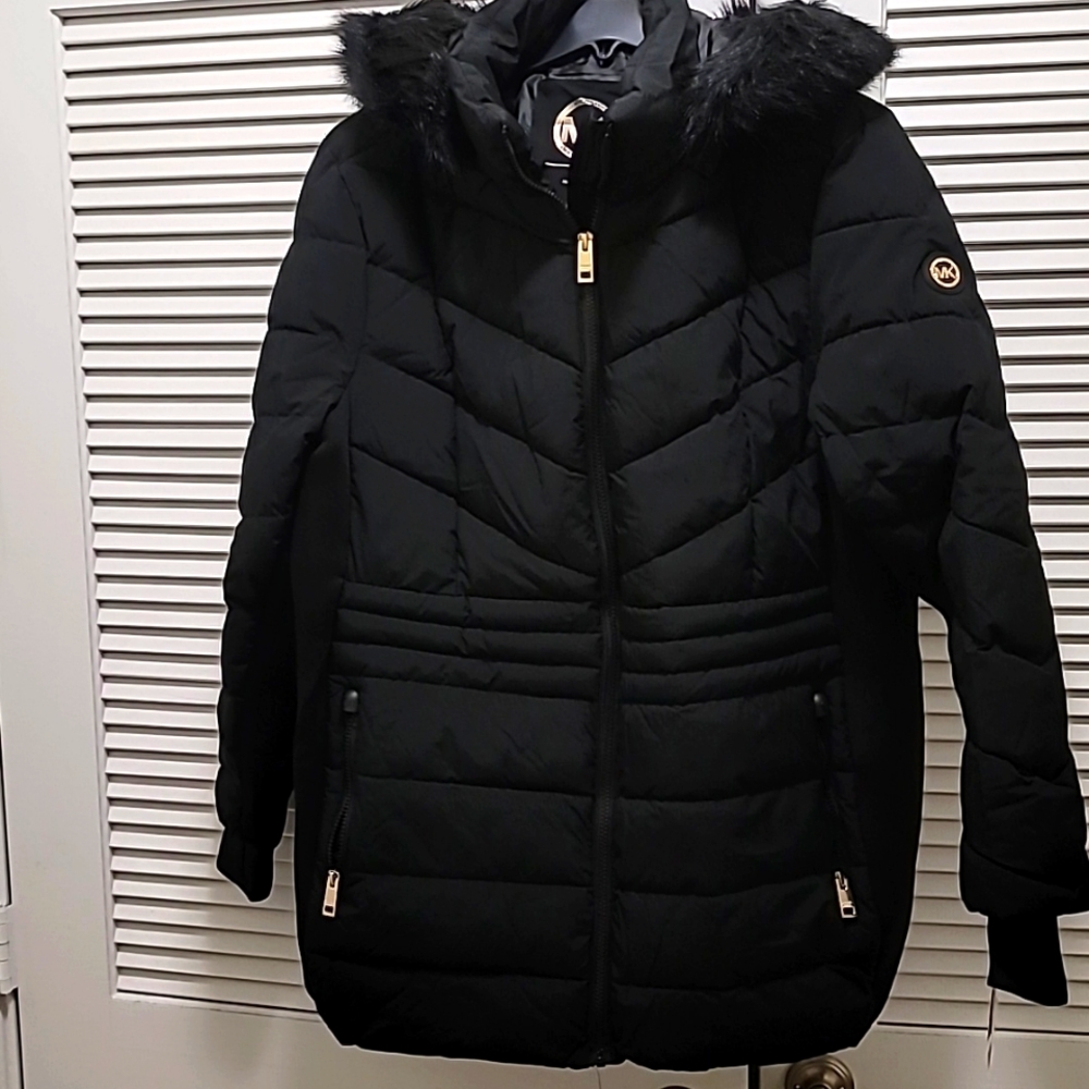 MICHAEL KORS Women's Plus Size Hooded Puffer Coat
